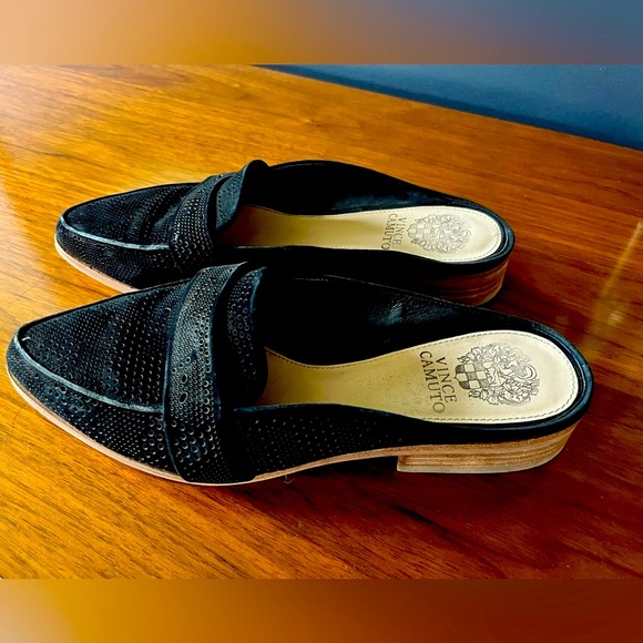 Black Vince Camuto loafer mule, size 7.5 - Picture 1 of 2